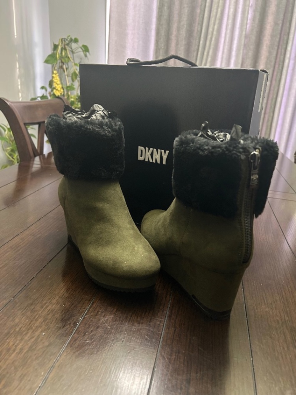 New in Box. DKNY Nadra Suede Ankle Boot